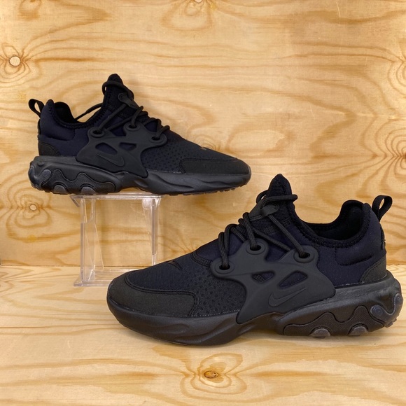Nike React Presto Triple Black (GS) Athletic Shoes - Picture 4 of 7